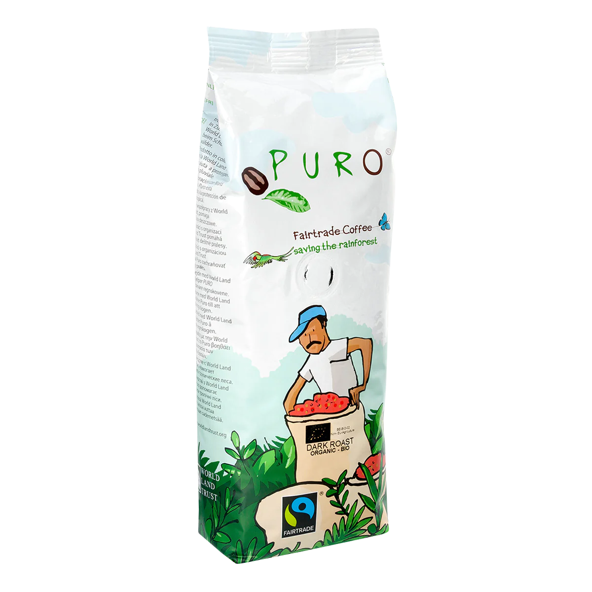 Puro Organic Dark Roast Filterkaffe 250 g. - 250 g..