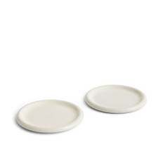 HAY - Barro Plate, Set of 2 Ø24 Off-White - Spisetallerkner - Pereira Office - Hvid