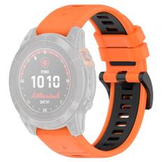 Garmin Fenix 7 etc. 22mm Urrem - Orange og sort