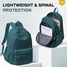 School Backpack For Girls Backpack Purse Bookbag With Multi Compartments, Casual Daypack Lightweight Portable Large Capacity Minimalist Travel Backpac - Teal Blue - one-size