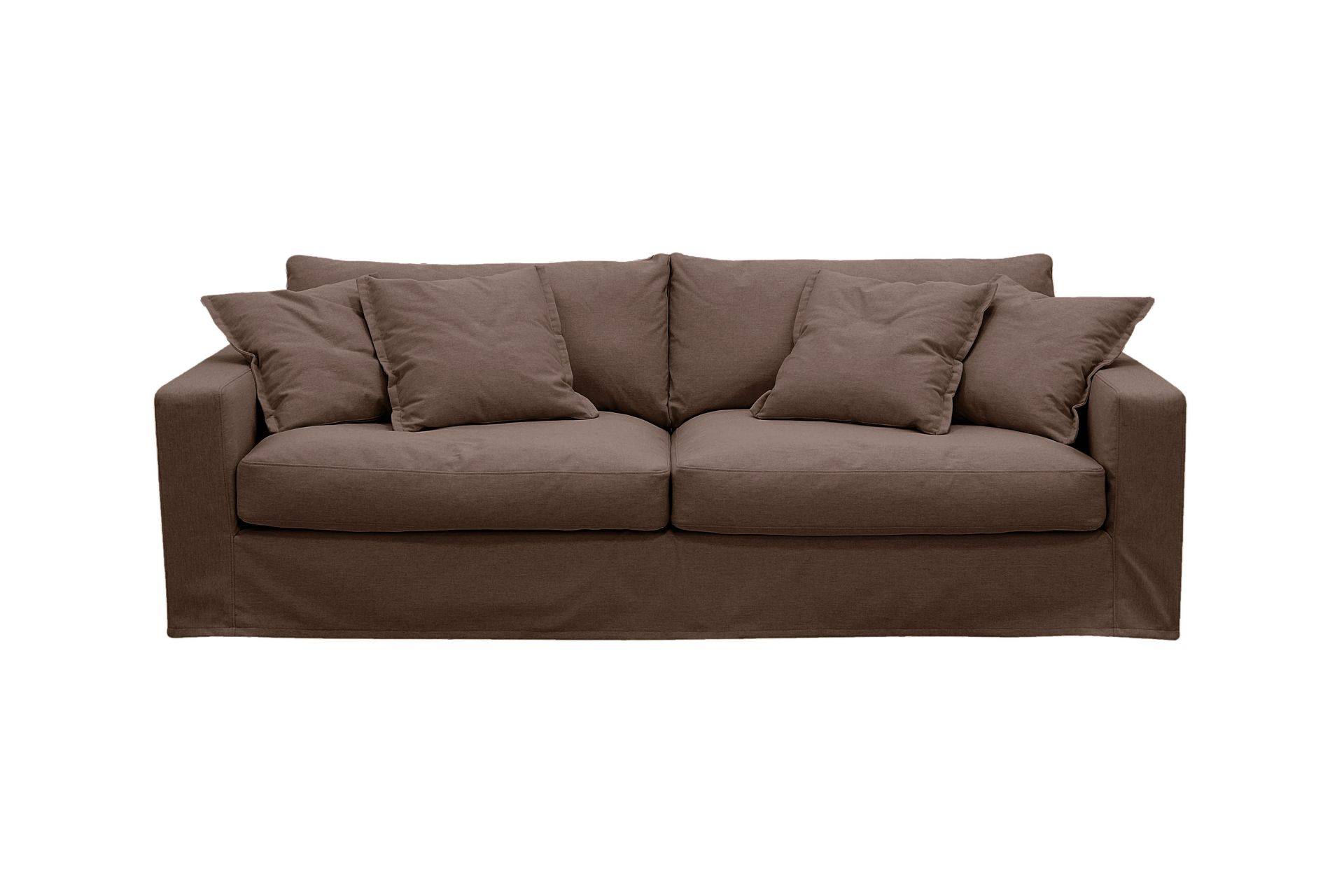 Valencia Extra Djup 3-sits Soffa med avtagbar och tvättbar klädsel - Mörkbrun 3 sits soffa Brun Scandinavian Choice