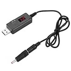 Respicefinem USB 9v till 12v Adapter DC Boost Kabel Router Step Up Voltage Converter Display Step Up Transformator DC Usb Kabel Power Boost Line