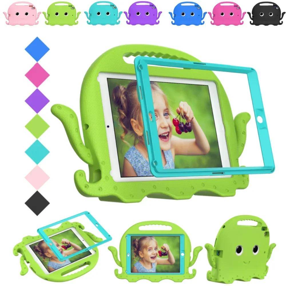 Bläckfiskar EVA Barnfodral för Samsung Galaxy Tab A9 8.7 SM X110 X115 A8 10.5 SM-X200 X205 A7 Lite 8.7  A7 10.4 Surfplatta Fodral T290 rosa röd färg