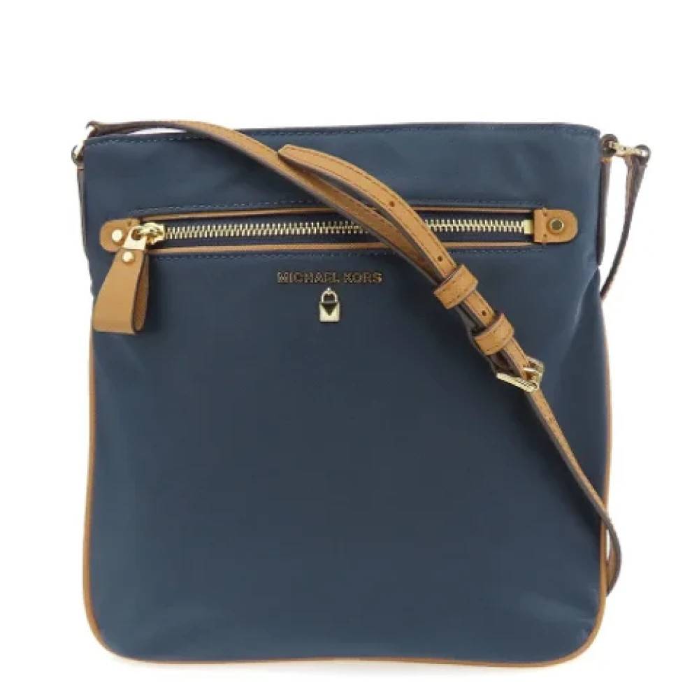 Michael Kors Pre-owned Pre-owned nylon skuldertasker - Vintage - Dame - Blå - ONE SIZE - Uld