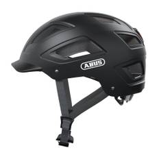 Japanese ABUS Bicycle Urban Helmet Velvet Black L Size with Rear LED and Visor [Genuine Product] HYBAN2.0