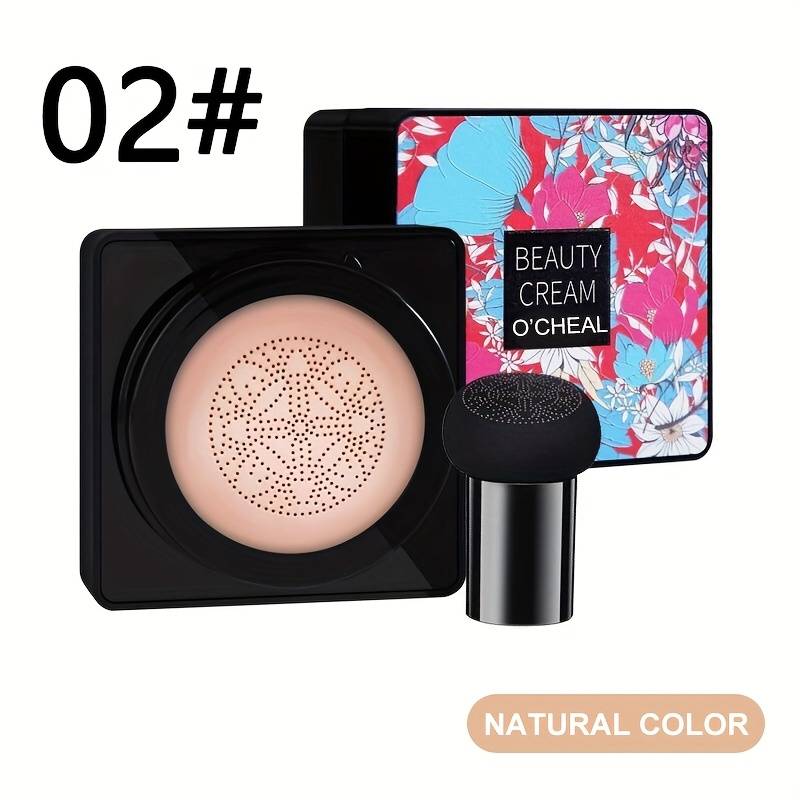 TEMU Mushroom Head Cushion Bb Cream Foundation For Concealing, Isolating, Moisturizing, And Brightening Skin Tone; Long-lasting And Resistant To Makeup Removal