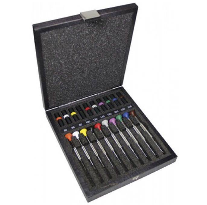 Bergeon 30081-A10 Assortment of Screwdrivers in Wooden Box with Spare Blades Ø 0.5 - 3mm 218396
