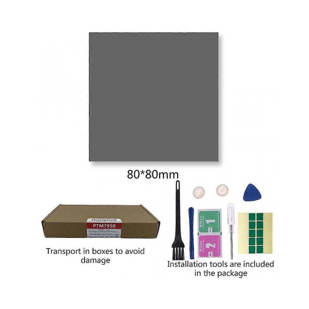 (80X80mm) Honeywell- Ptm7950 Cpu Gpu Phase-change Heat Conduction Silicone Paste 8.5w/mk