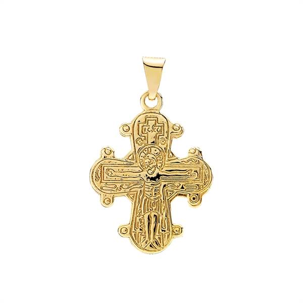Lille Dagmarkors i 14 kt. Guld med Fadervor - 16 x 18 mm