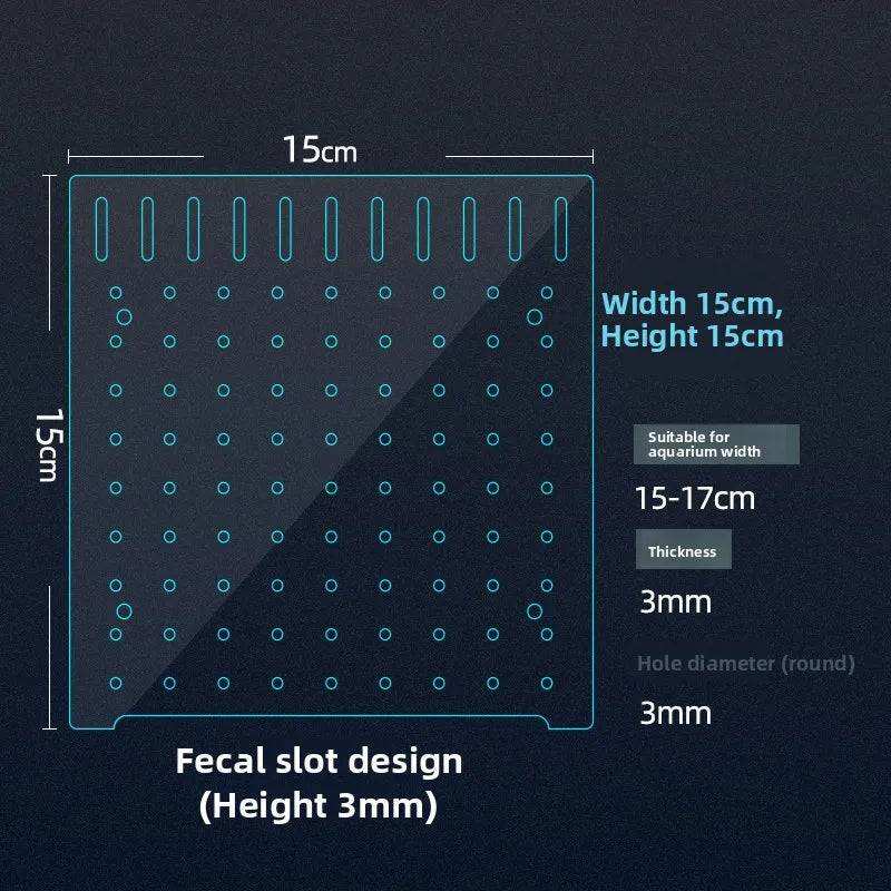 Acrylic Fish Tank Divider & Partition Board - 15*15cm/default type a [suction cup with clip] thickness 3mm board