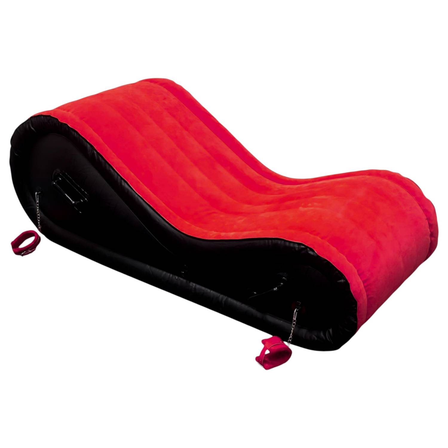 Desirel Magic Pillow - Oppusteligt BDSM-sexmøbel - med håndjern (rød).
