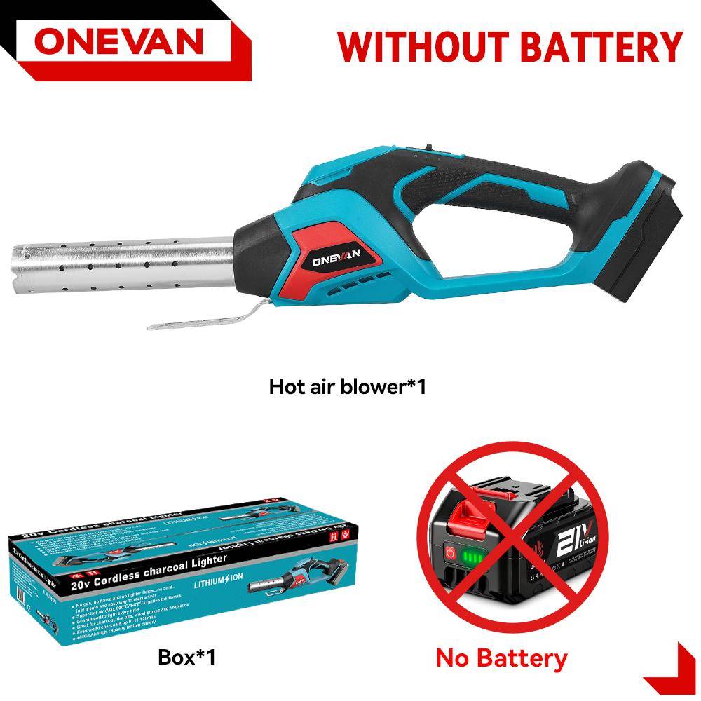 ONEVAN 800℃ Elektrisk Värmepistol 4000W Tändare 3-i-1 Varm Luftpistol Fläkt Handhållen Multifunktionell Hemmabyggare För Makita 18V Batteri Pin Without Battery