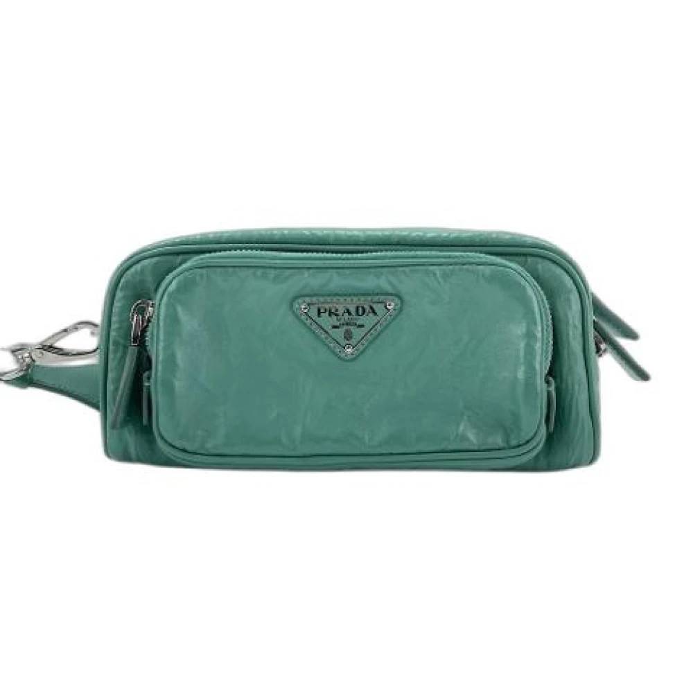 Prada Vintage Pre-owned Skuldertaske - Vintage - Dame - Grøn - ONE SIZE - Uld