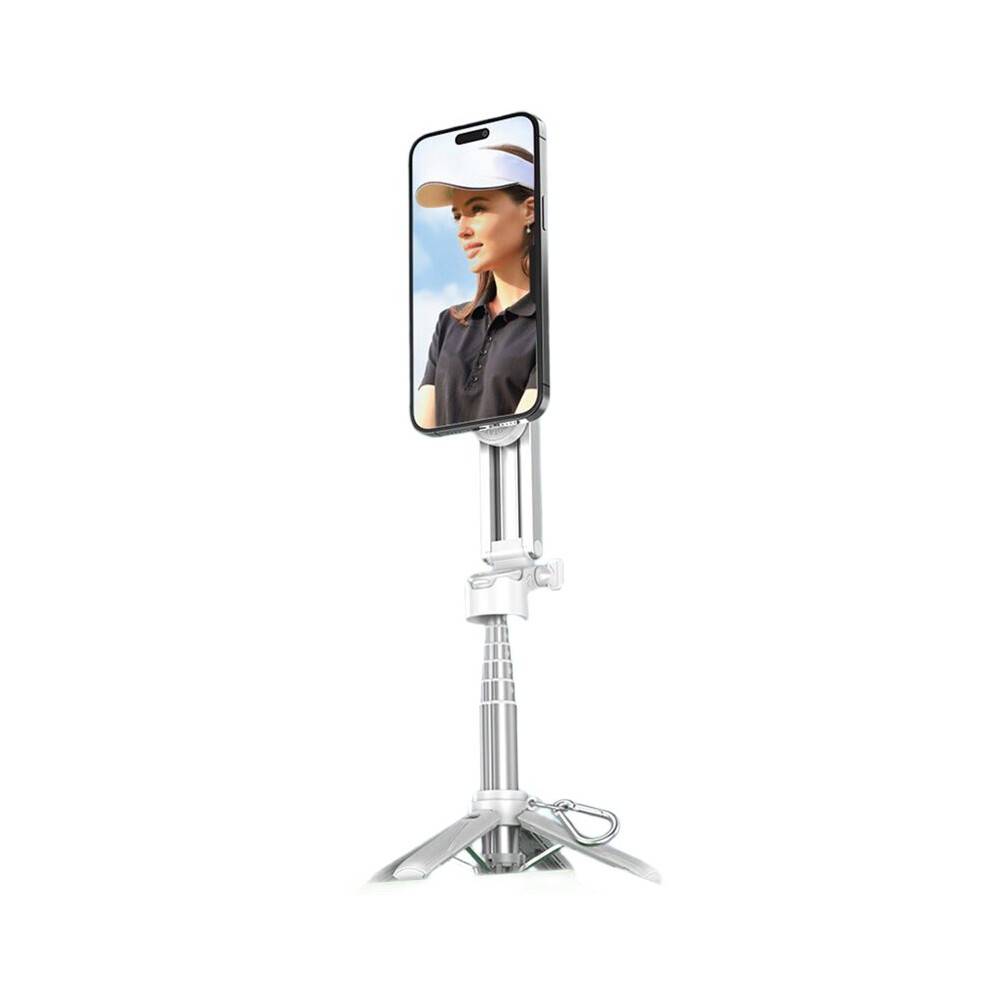 Magnetic Selfie Stick Desktop Quadruped Handheld Stabilizer P15C Mobile Phone Assisted Shooting Support White