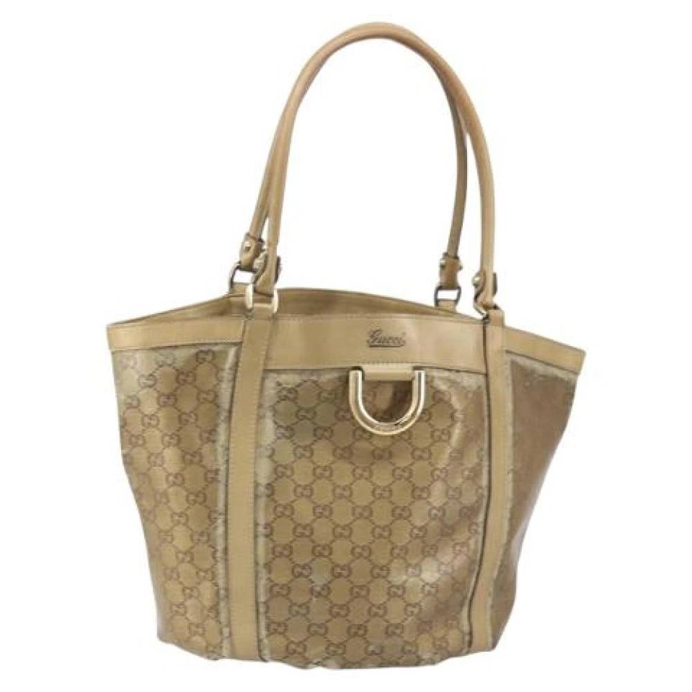 Gucci Vintage Pre-owned Canvas Tote Bag - Vintage - Dame - Beige - ONE SIZE - Uld