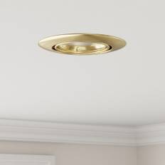 Infällda Spotlights 12 st Rund GU10 Guld Ø90 mm Stål