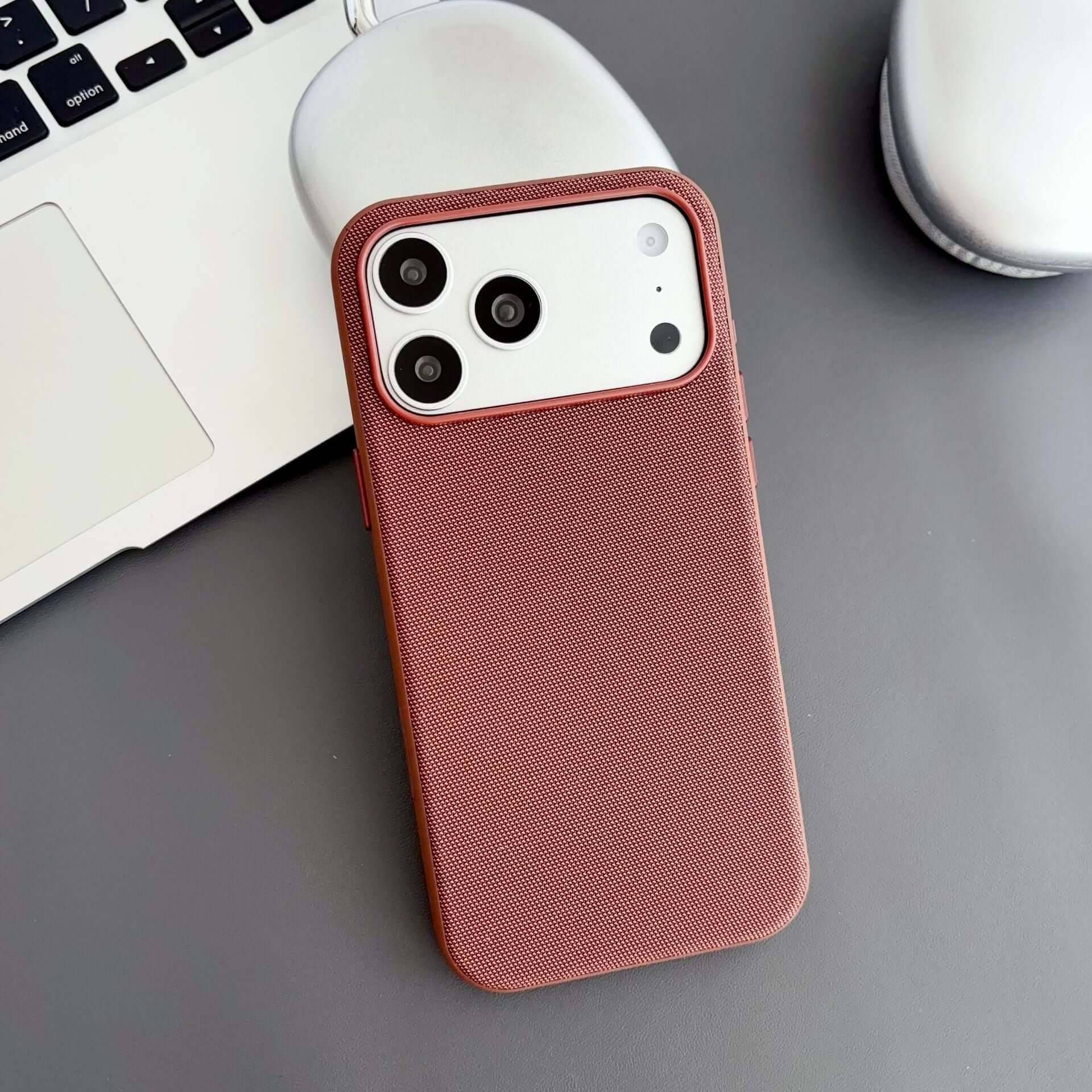 Tech Fabric Magnetic MagSafe Case Compatible iPhone - Ochre Brown / IPhone15Promax
