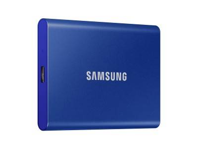 2 TB Samsung Portable SSD T7, USB-C 3.2, inkl. adapter för Typ A - Blå