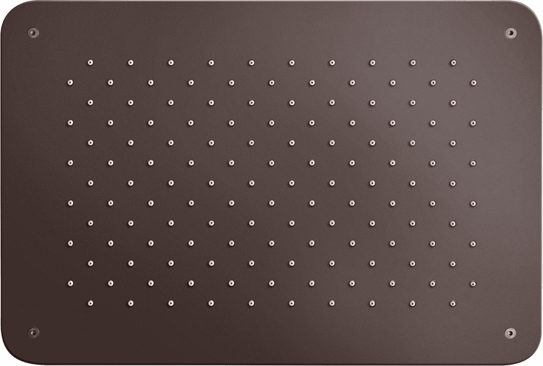 Rektangulärt regnduschhuvud 370 x 250 ZSOF092 Mässingsbrun