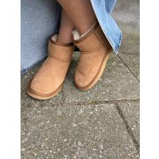 Phenumb - Dumble Bamse Støvle i Suede Warm Camel - 38