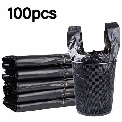 100 st/50 st/5 st förtjockade och förstorade svarta sopsäckar, sopsäckar för kök, grönsakspåsar, stora sopsäckar för papper, plast, flaskor, tidningar (32*50 cm,40*60 cm)