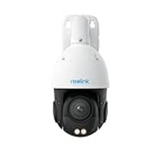 Reolink Smart 4K/8MP UHD PTZ Dome-säkerhetskamera med revolutionerande 16X optisk 3D-zoom, mörkerseende i färg, person-/fordons-/djurdetektering, tvåvägsljud, inspelning dygnet runt, RLC-823S2