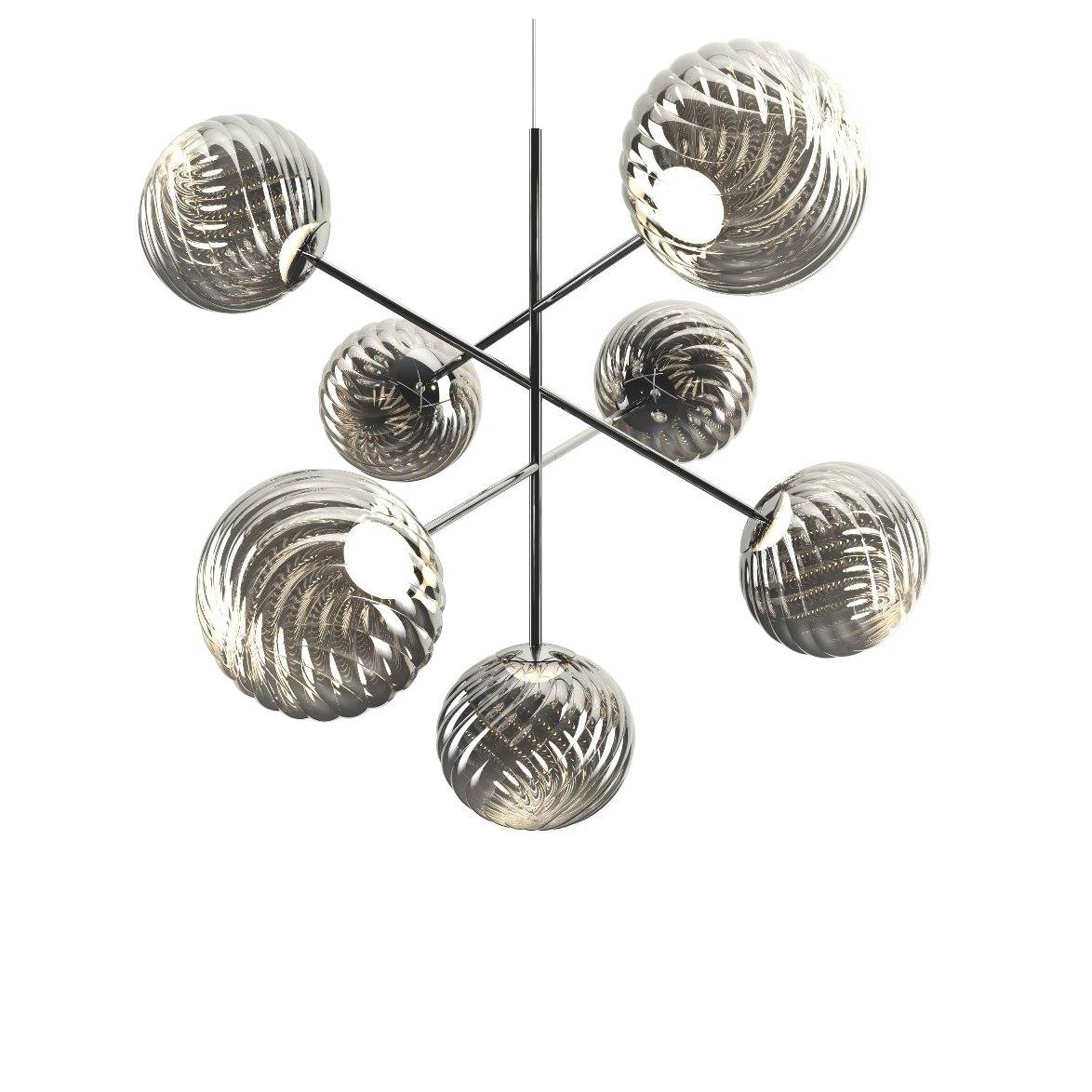 Tom Dixon Whirl Chandelier Large Silver LED CB