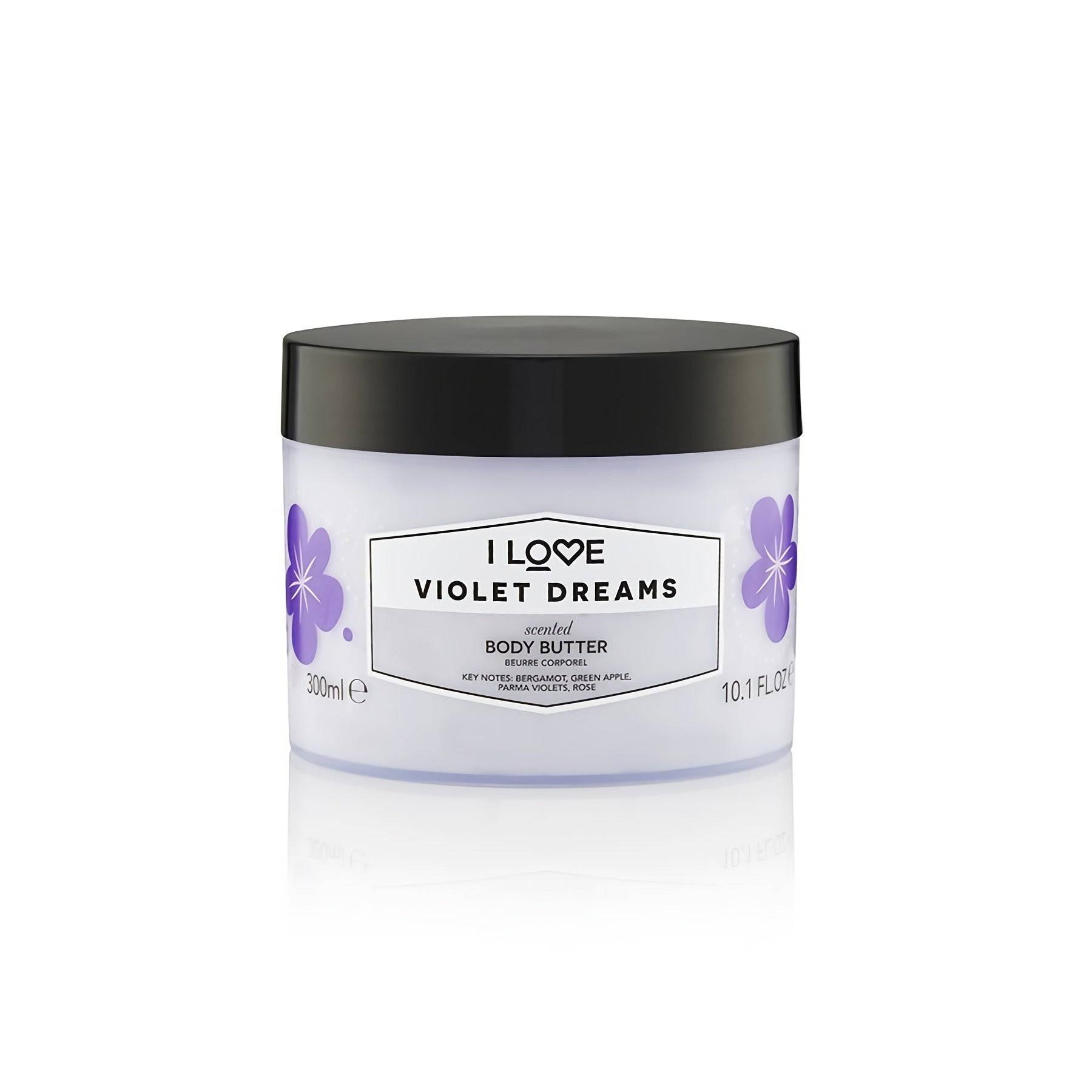 I Love, Signature Collection, Vegansk, Återfuktande, Violet Dreams, Body Butter, 330ml