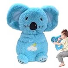 Koala Breathing Stuffed Animal | Koala Stuffed Toy | Huggable Koala Doll | Plush Serenity Animal | 4 Modes Adjustable Sleeping Koala | Koala With Musical Lights And Rhythmic Breathing Motion For Kids