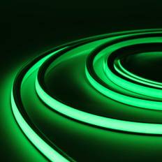 5m AnyCut Neon Flex 10x10 Grøn LED strip - 8W/m, 12V, Ingen klippeafstand - Kulør : Grøn