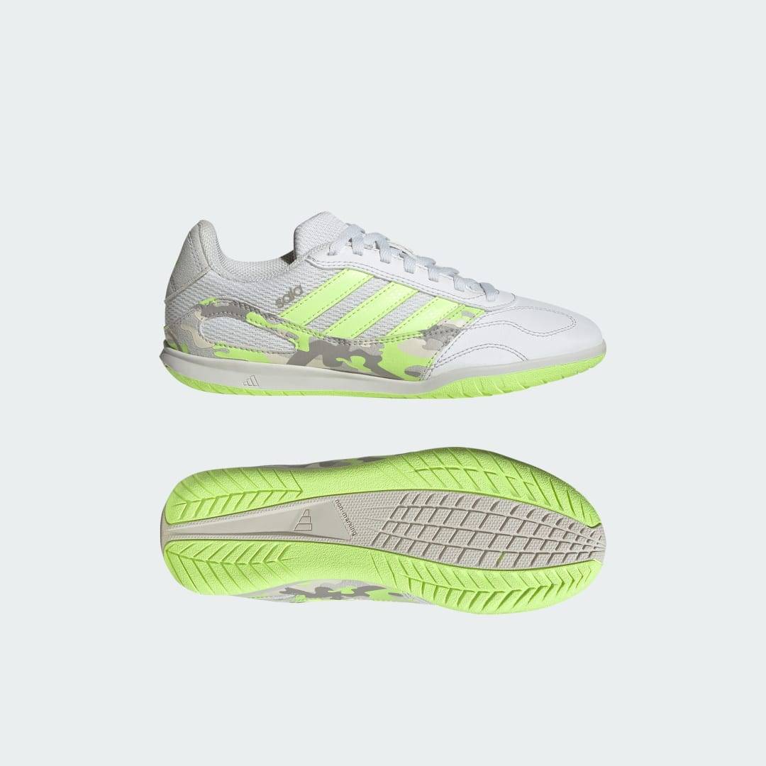 Super Sala III Indoor Fotbollsskor för barn - Crystal White / Hi-Res Yellow / Off White - 38