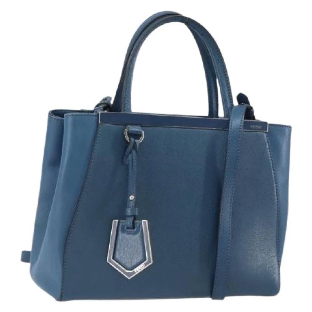 Fendi Vintage Pre-owned Vintage Læder Håndtaske - Vintage - Dame - Blå - ONE SIZE - Læder