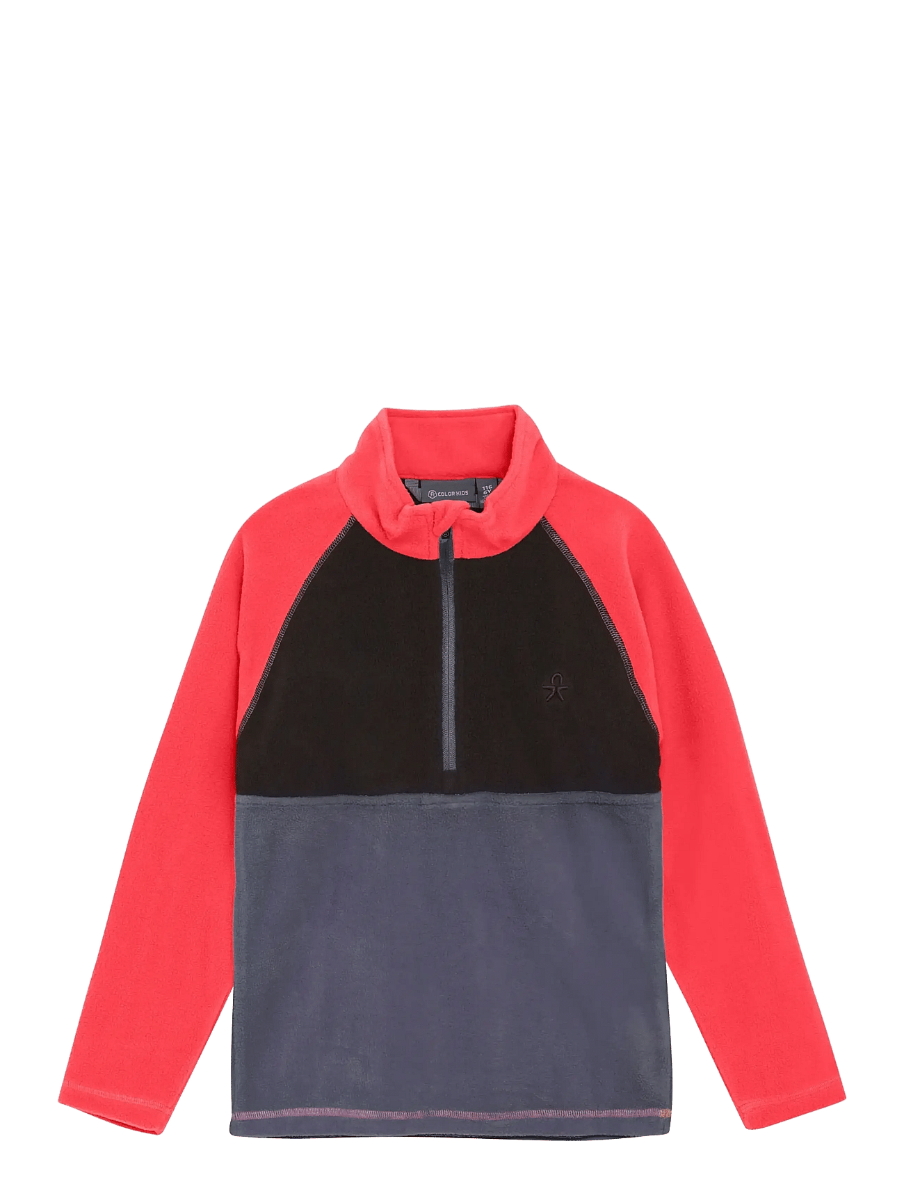 Color Kids Fleece Pulli - Colorblock - Red - 128