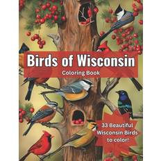 Birds of Wisconsin Coloring Book - Turniphead Studio - 9798851702525