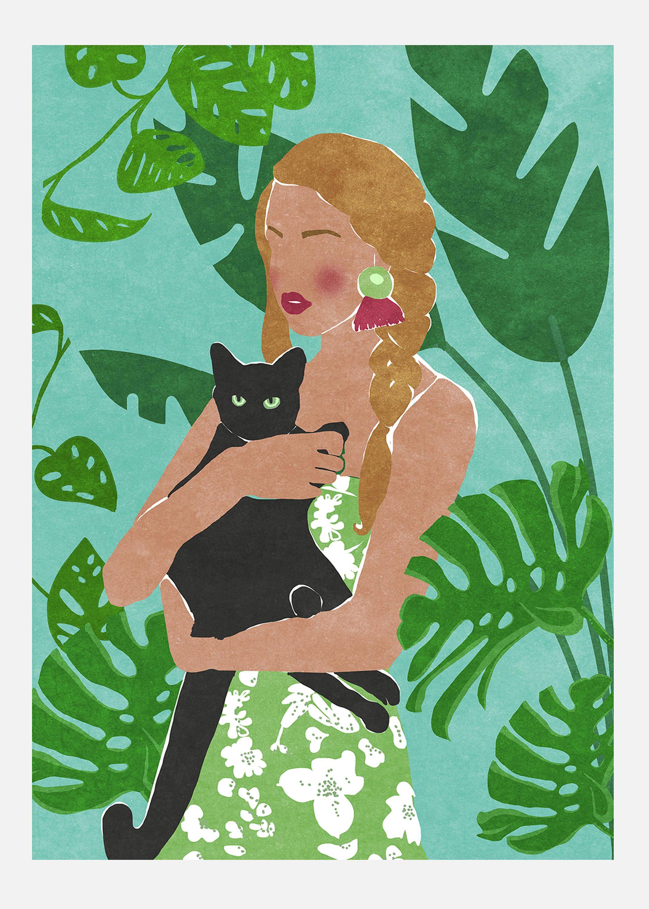 Cat Lover Canvastavla (30x40 cm)