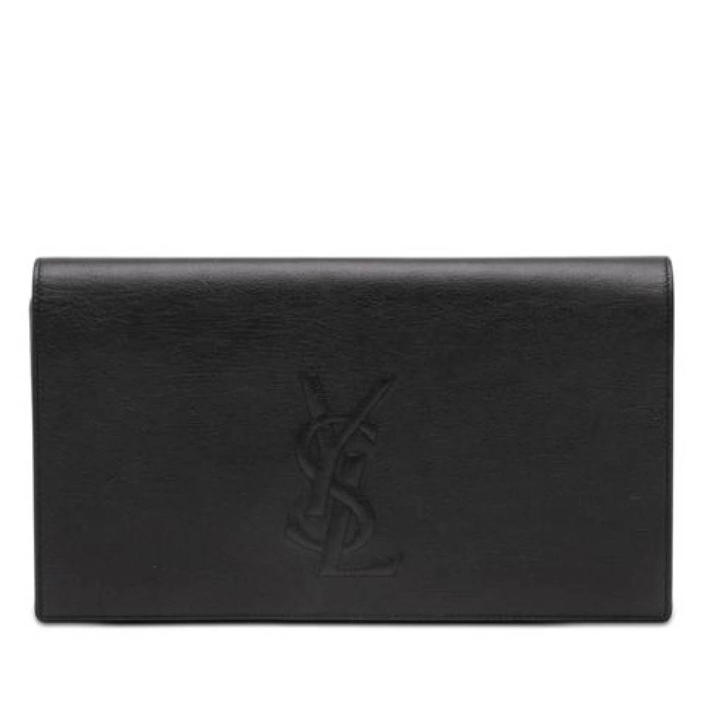 Yves Saint Laurent Vintage Pre-owned Laeder clutches - Vintage - Dame - Sort - ONE SIZE -