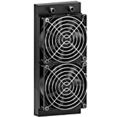 CLDIY Vattenkylkylare, 12-rörs aluminium värmeväxlare kylare med fläkt för PC-CPU-dator vattenkylsystem DC 12 V 240 mm