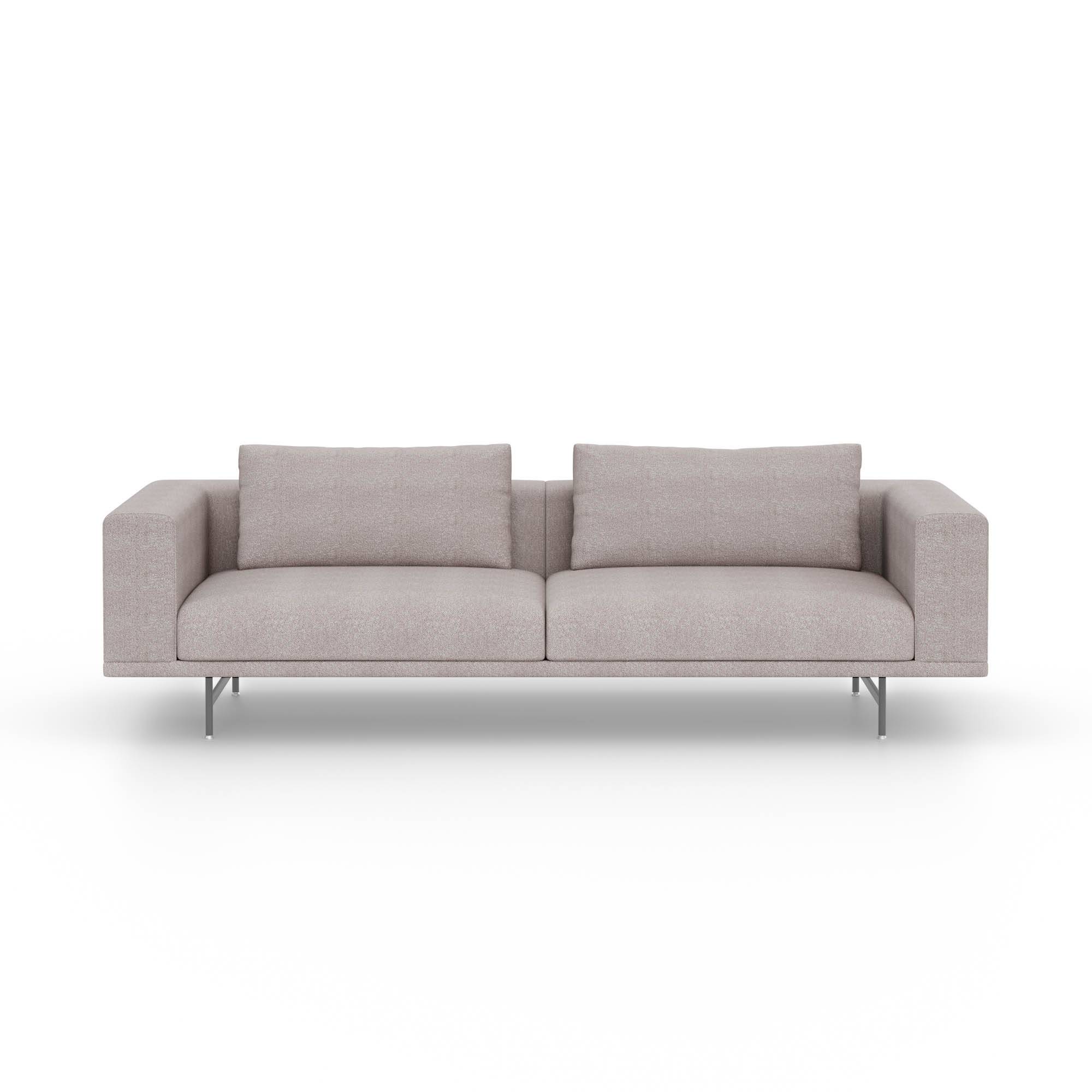 Vipp Loft 3-pers Sofa, Brook Beige/Chestnut, Stål Stel