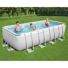 Bestway Pool Power Steel med tillbehör rektangulär 488x244x122 cm