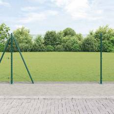 vidaXL Hegn med stolper Grøn 1.2 x 100 m PVC-belagte stål