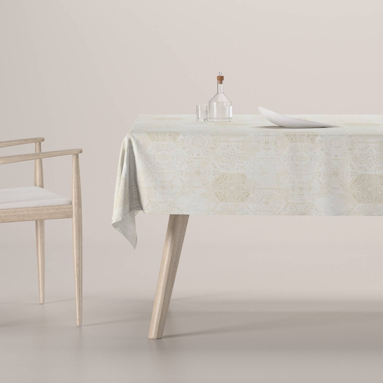 Rektangulære borddug, Grå og beige, Secret Garden