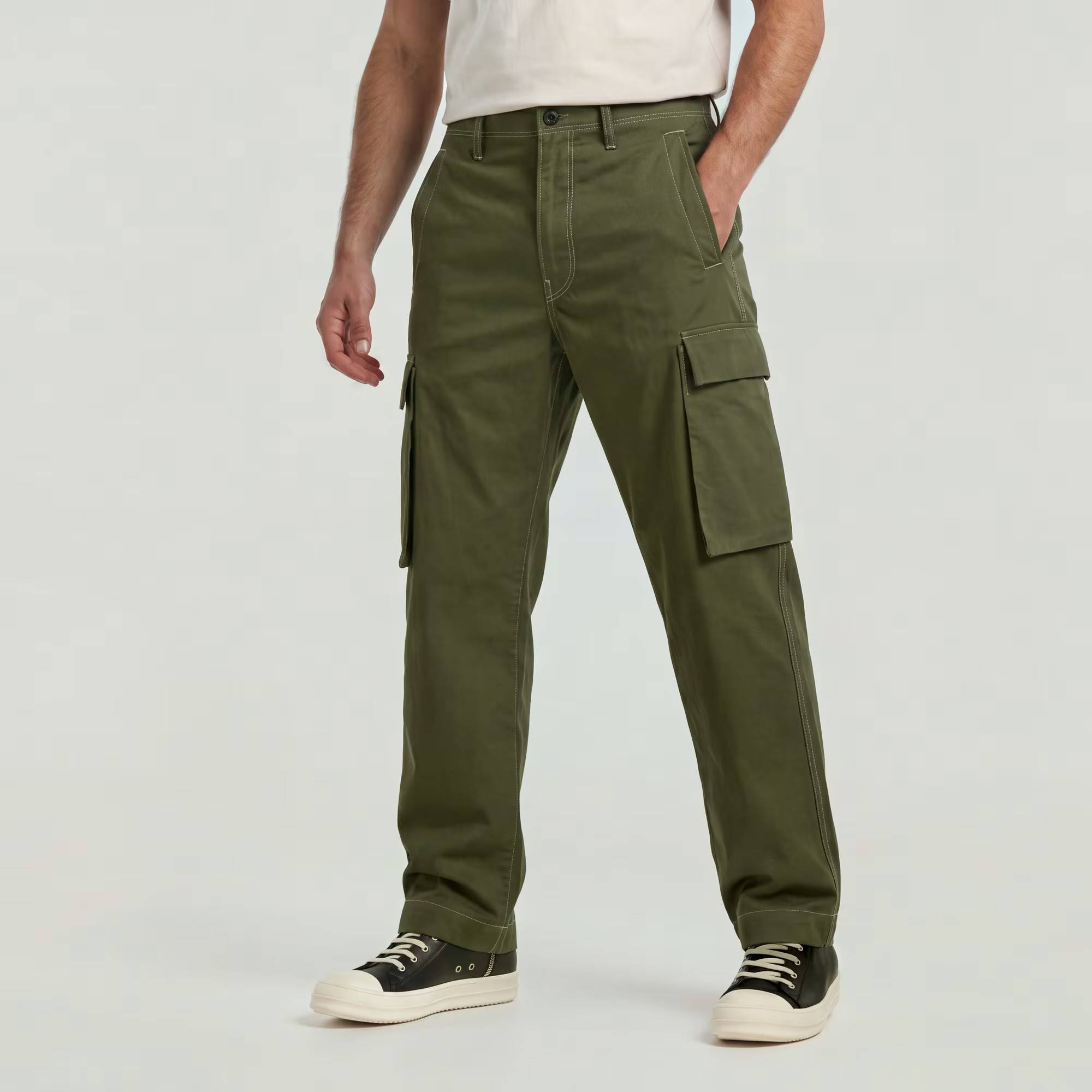 Renato Straight Cargo Pants - Green - Men
