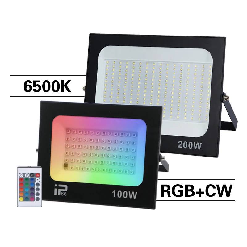 LED Flood Light Spotlight RGB LED Floodlight Projector Outdoor Lighting Waterproof Wall Garage Gym Landscape Lighting AC220V