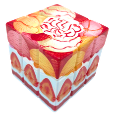 Calvin's Puzzle Yummy Strawberry Sundae Ice Cream 3x3 Cube - Novelty Food Cube - Rubiks Kub