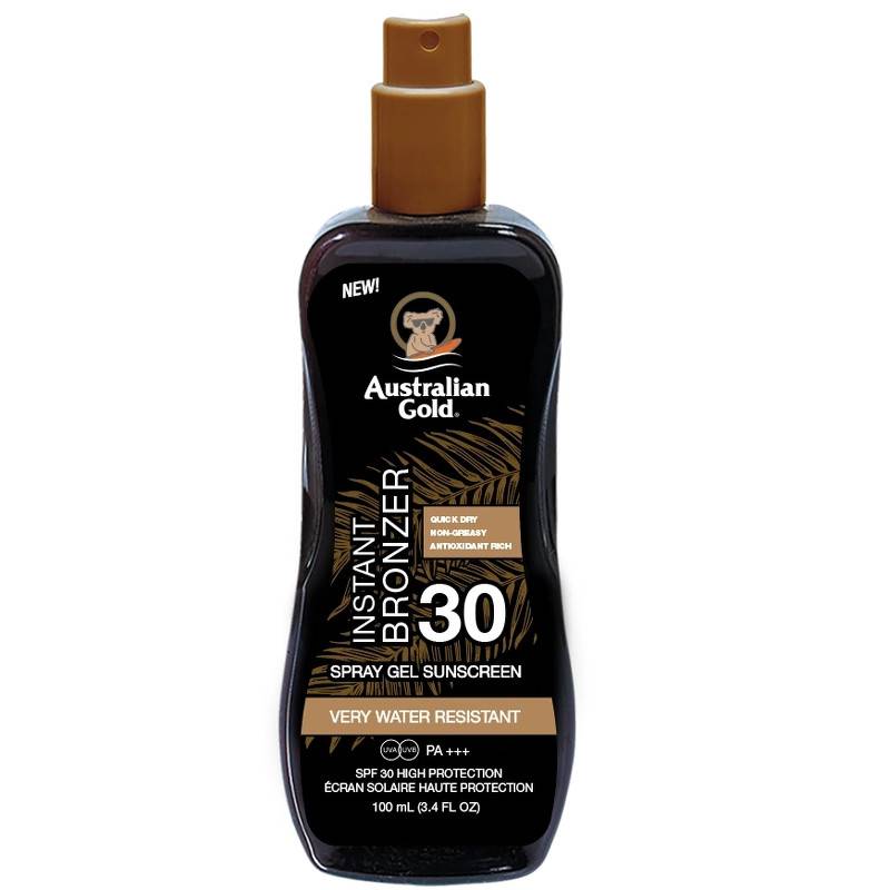 Australian Gold Instant Bronzer Spraygel Travel Size SPF 30 - 100 ml