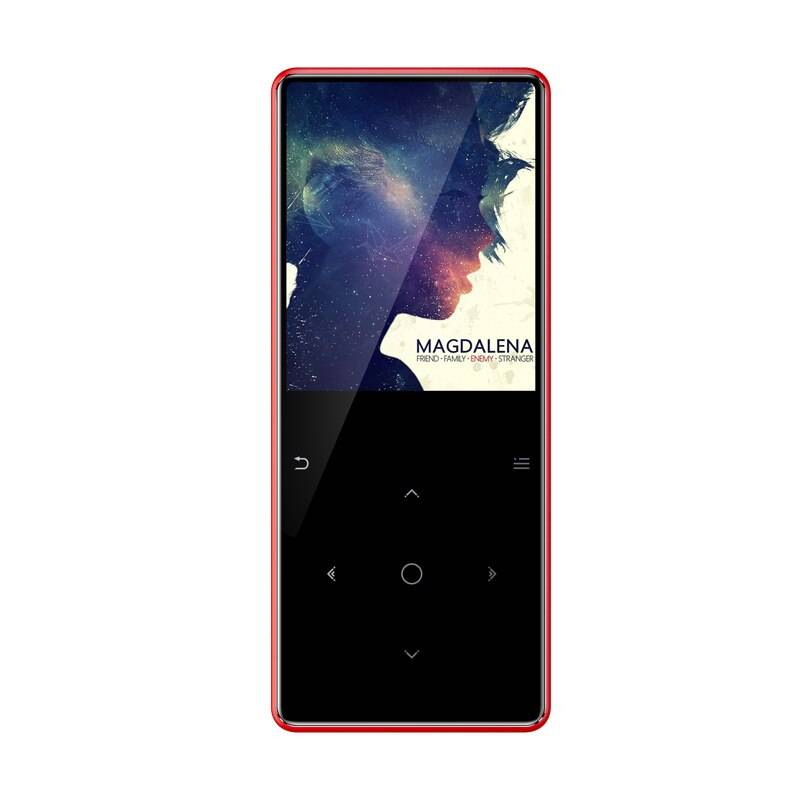 Mp3 spelare inbyggd högtalare bluetooth-spelare 8g med fm-radio/e-bok bärbar slimmad förlustfri ljudmusik walkman - Röd
