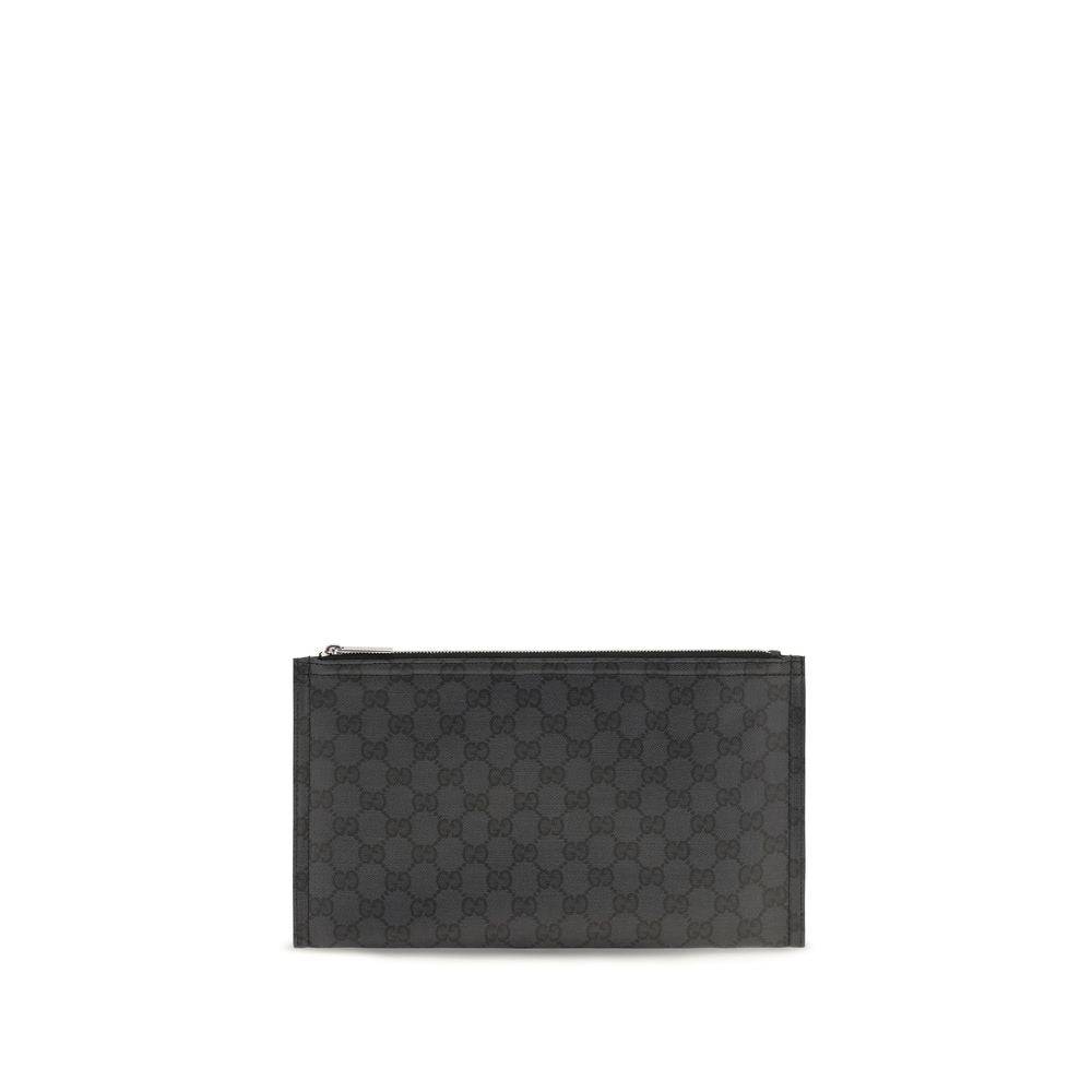 Gucci Black Coated GG Canvas Shoulder Bag