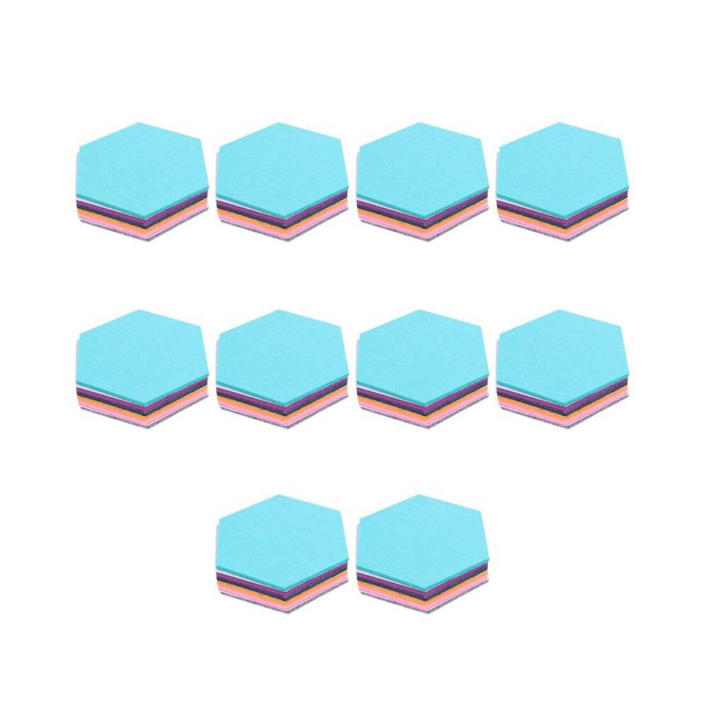Set of 60 Hexagon Pin Board Self Adhesive Bulletin Memo Photo Cork Boards Colorful Foam Wall Decorative Tiles