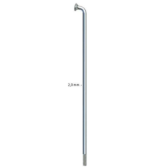 Sapim Leader Inox 14G J-Bend Silver Eker 1 stk, 292mm (292 mm)