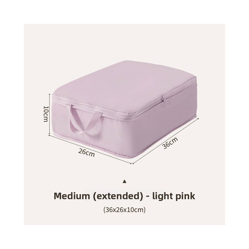 (Pink 36x26x10cm)Modern Travel Organizer With Multiuse Compression Bags For Luggage And Closet